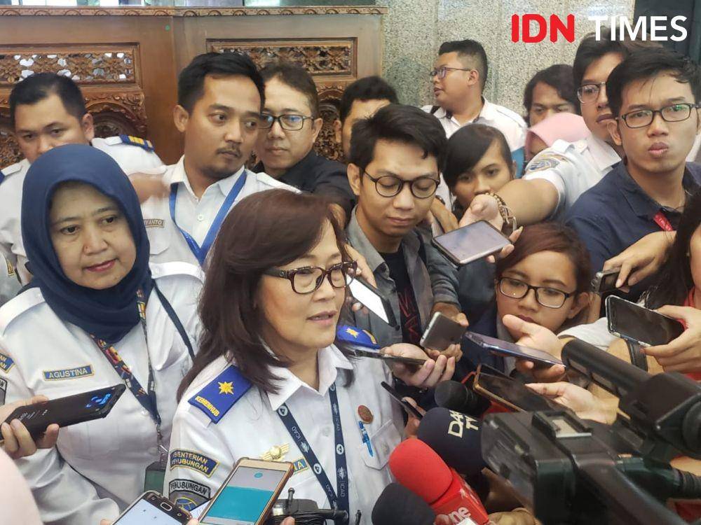 Dirjen Perhubungan Udara Kemenhub, Polana B. Pramesti. (IDN Times/Hana Adi Perdana)