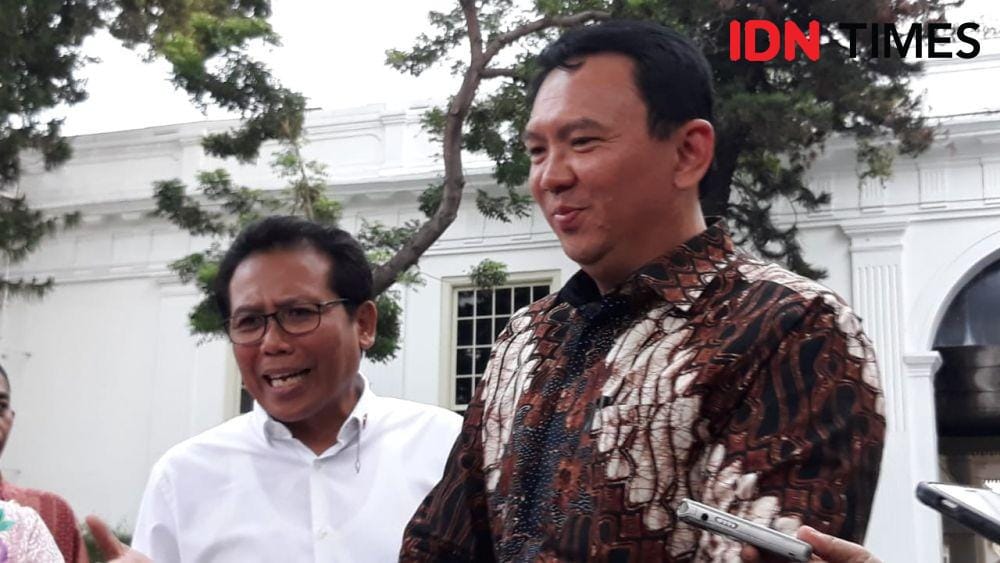 Komisaris Utama Pertamina Basuki Tjahja Purnama (Ahok) datang ke Istana Negara, Jakarta Pusat, Senin 9 Desember 2019 (IDN Times/Teatrika Handiko Putri)