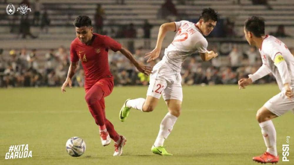 Pertandingan final SEA Games antara Indonesia vs Vietnam. Instagram.com/officialpssi