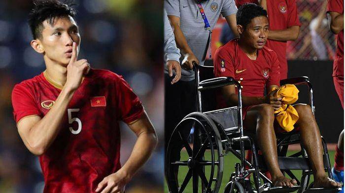 Doan Van Hau dan Evan Dimas di laga final SEA Games 2019.Getty Images/ANTARA FOTO/Sigid Kurniawan/ama