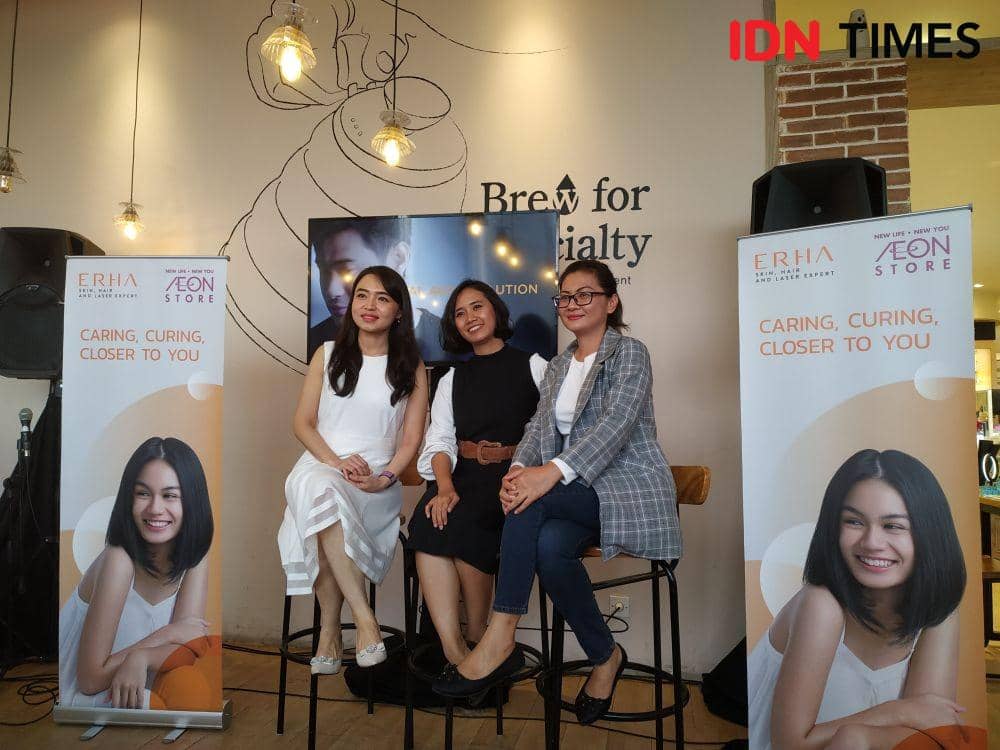 Peluncurhan ERHA di AEON Store. 10 Desember 2019. IDN Times/Klara Livia