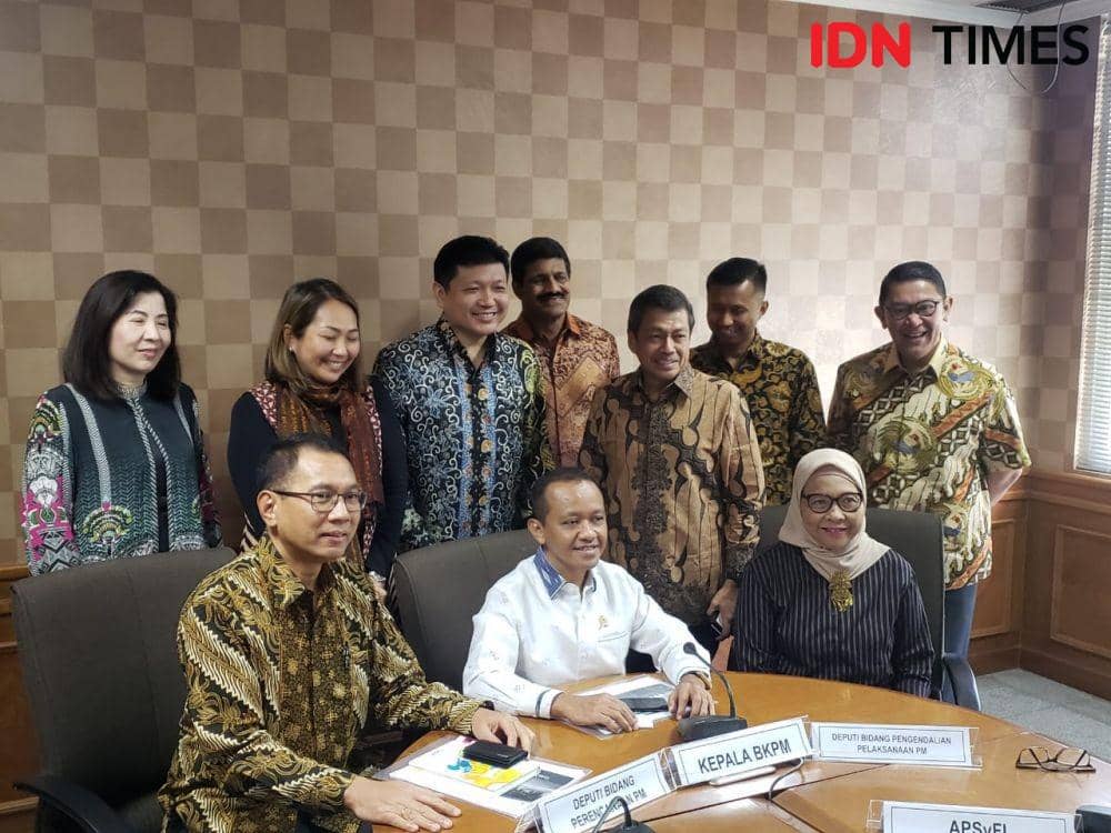 Pertemuan Kepala BKPM, Bahlil Lahadalia bersama pengusaha dan asosiasi tekstil. IDN Times/Hana Adi Perdana.