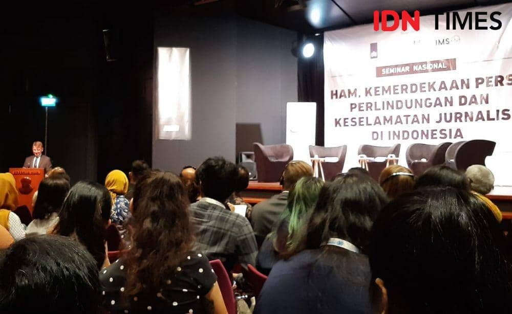 Seminar Nasional, HAM, Kemerdekaan Pers, Perlindungan dan Keselamatan Jurnalis di Indonesia (IDN Times/Anata Siregar)