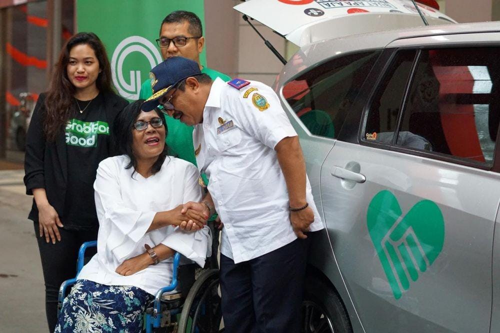 Mobilitas difabel sangat terbantu dengan layanan GrabGerak (Istimewa)