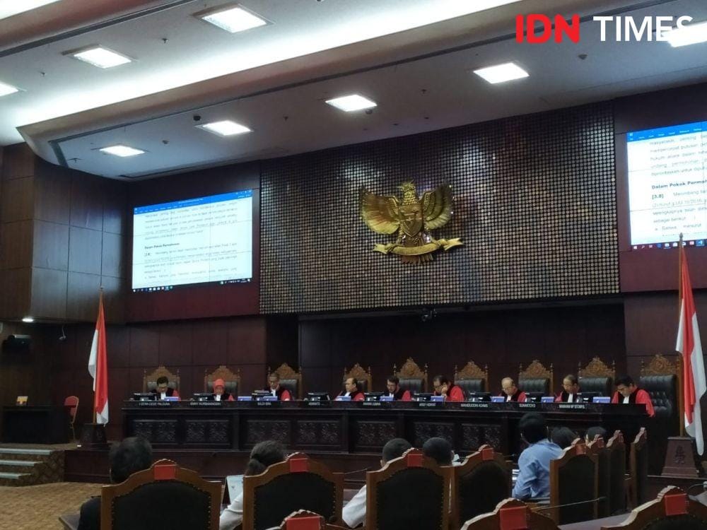 Pembacaan Putusan MK tentang eks napi di Pilkada (IDN Times/Aldzah Fatimah Aditya)