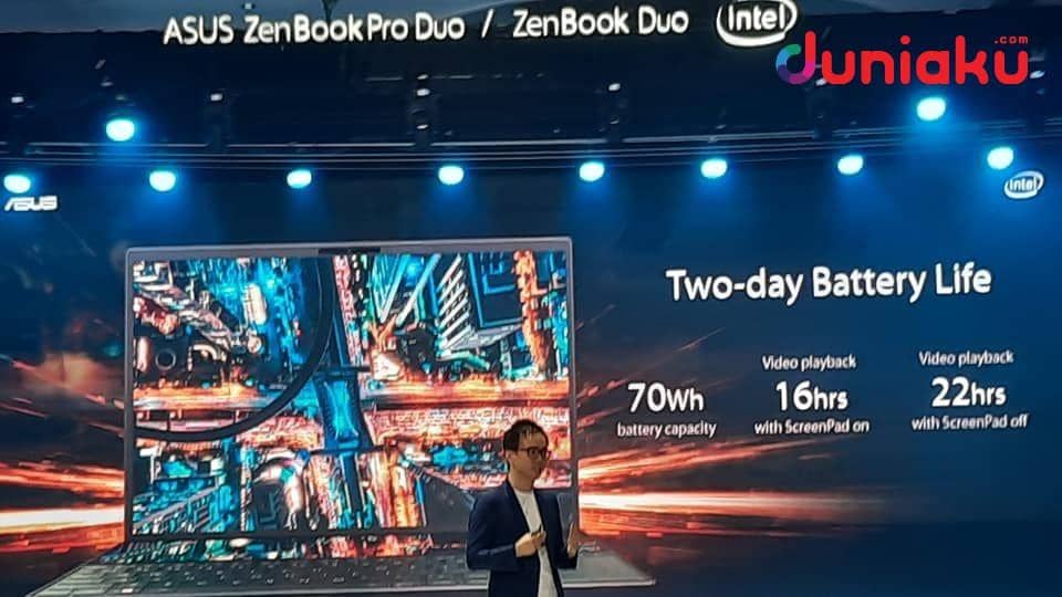 Usia baterai Zenbook Pro Duo hingga dua hari. duniaku.com/Adhitya Daniel