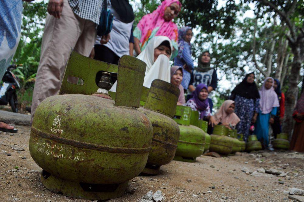 Ilustrasi gas elpiji 3 kilogram. ANTARA FOTO/Muhammad Bagus Khoirunas
