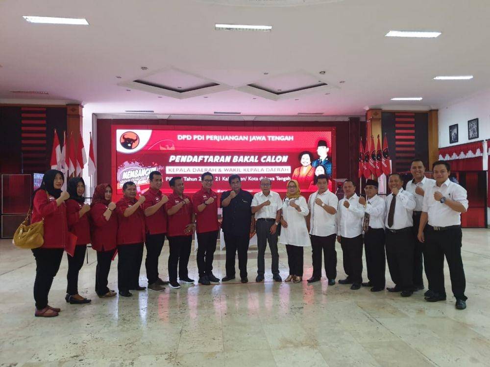 Pendaftaran bakal calon Bupati dan Wakil Bupati Purbalingga dari PDIP Dok PDIP