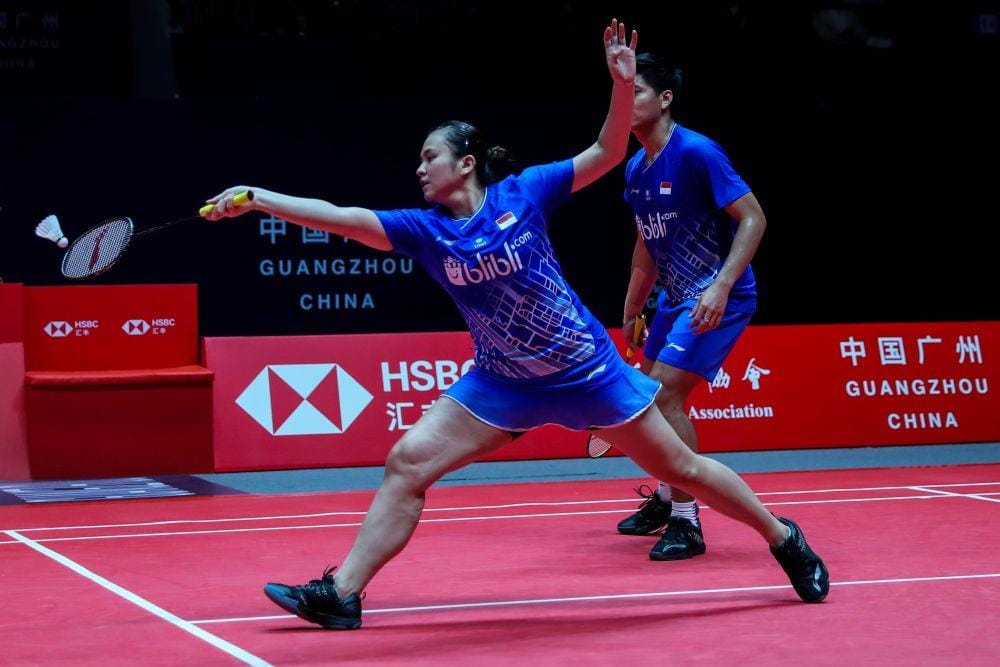 Praveen Jordan/Melati Daeva Oktavianti di BWF World Tour Final 2019 (IDN Times/PBSI)