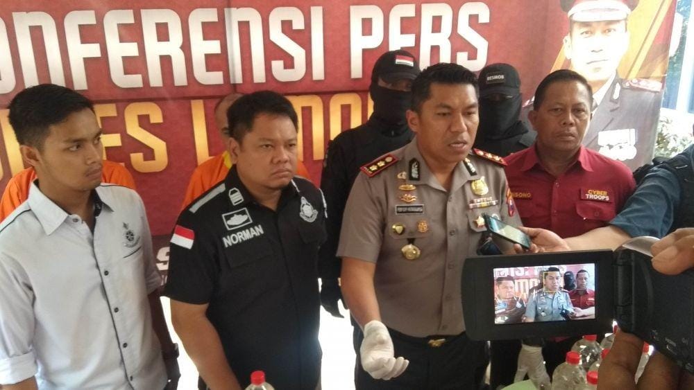 Kapolres Lamongan AKBP Feby DP Hutagalung saat memberikan keterangan kepada awak media. IDN Times/Imron