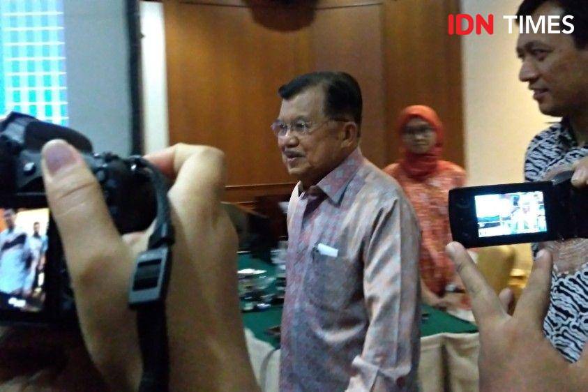 Jusuf Kalla di agenda Seminar dan Lokakarya Nasional Refleksi Implementasi Fungsi Mediasi di Indonesia Komnas HAM (IDN Times/Lia Hutasoit)