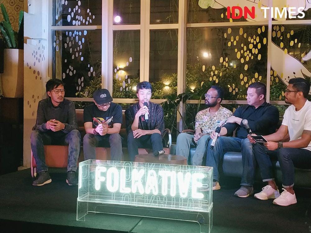 (ki-ka) Motion Beast; Maika Collective; Kamga; Rubi Roesli dalam talk show Wave of Tomorrow di Jakarta. 13 Desember 2019. IDN Times/Nadia Umara