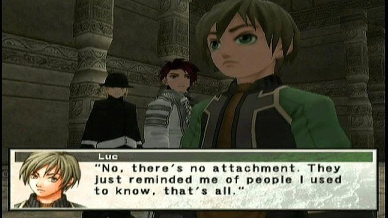 Luc dari Suikoden III. Luc adalah salah satu kloning dari Hikusaak, jadi penampilan Hikusaak pun diduga mirip Luc. geeksundergrace.com