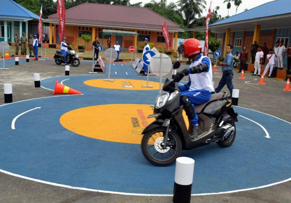 Safety Riding Lab di SMK Panca Abdi Bangsa (PABA), Kota Binjai, Sumatera Utara (Dok. IDN Times)