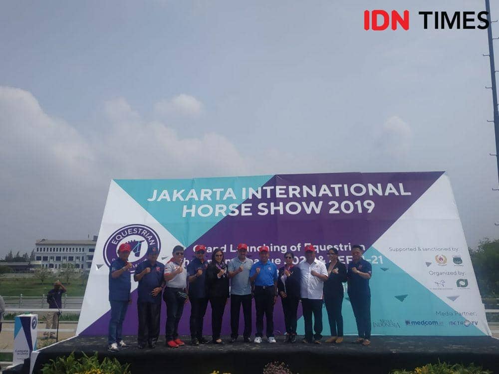 Menpora Zainudin Amali membuka lansgung ajang ECL yang digelar di  Equestrian Park Pulomas (JIEPP), Sabtu (14/12). IDN Times/Ilyas Listianto Mujib