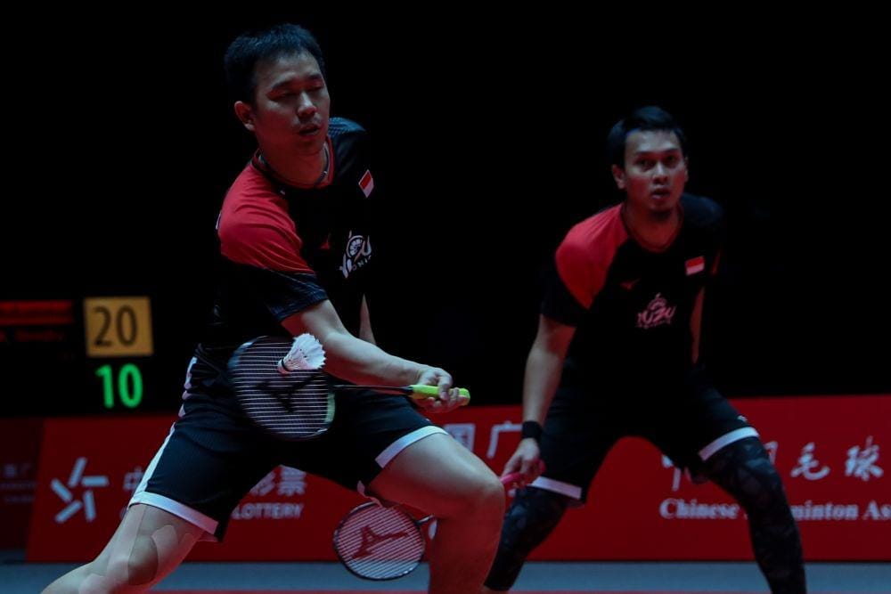 Hendra Setiawan/Mohammad Ahsan memenanglan babak final BWF World Tour Final 2019 (IDN Times/Margith Juita Damanik)