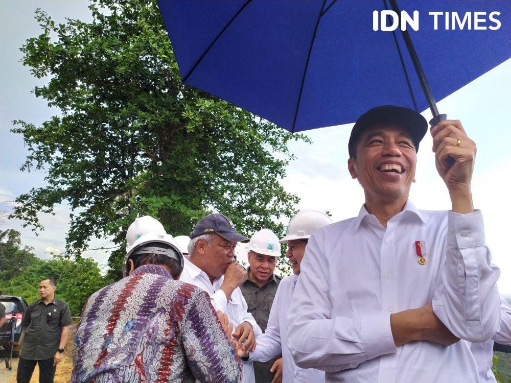 Kunjungan Presiden Jokowi di Kecamatan Sepaku, PPU, ibu kota negara baru (IDN Times/Yuda Almerio)