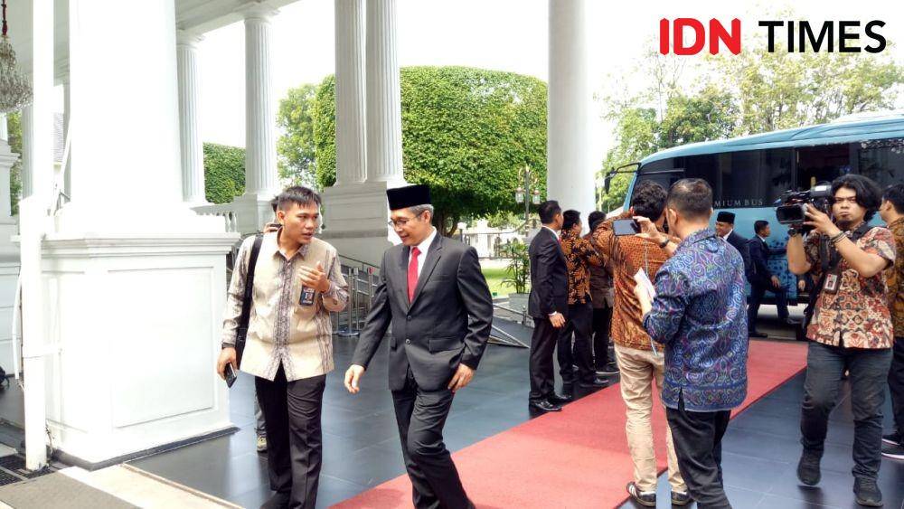 Pimpinan KPK tiba di Istana Negara, Jakarta Pusat, Jumat 20 Desember 2019 (IDN Times/Teatrika Handiko Putri)