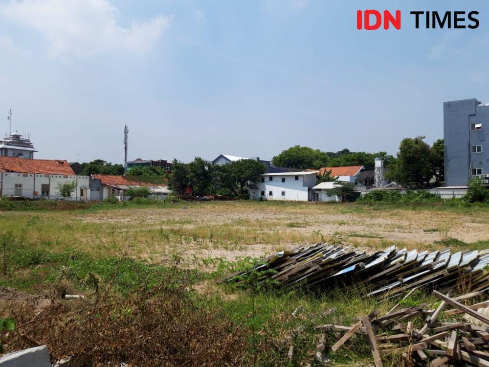 Bekas proyek basement Gubeng Mix Use yang berujung pada longsornya Jalan Raya Gubeng. IDN Times/Fitria Madia