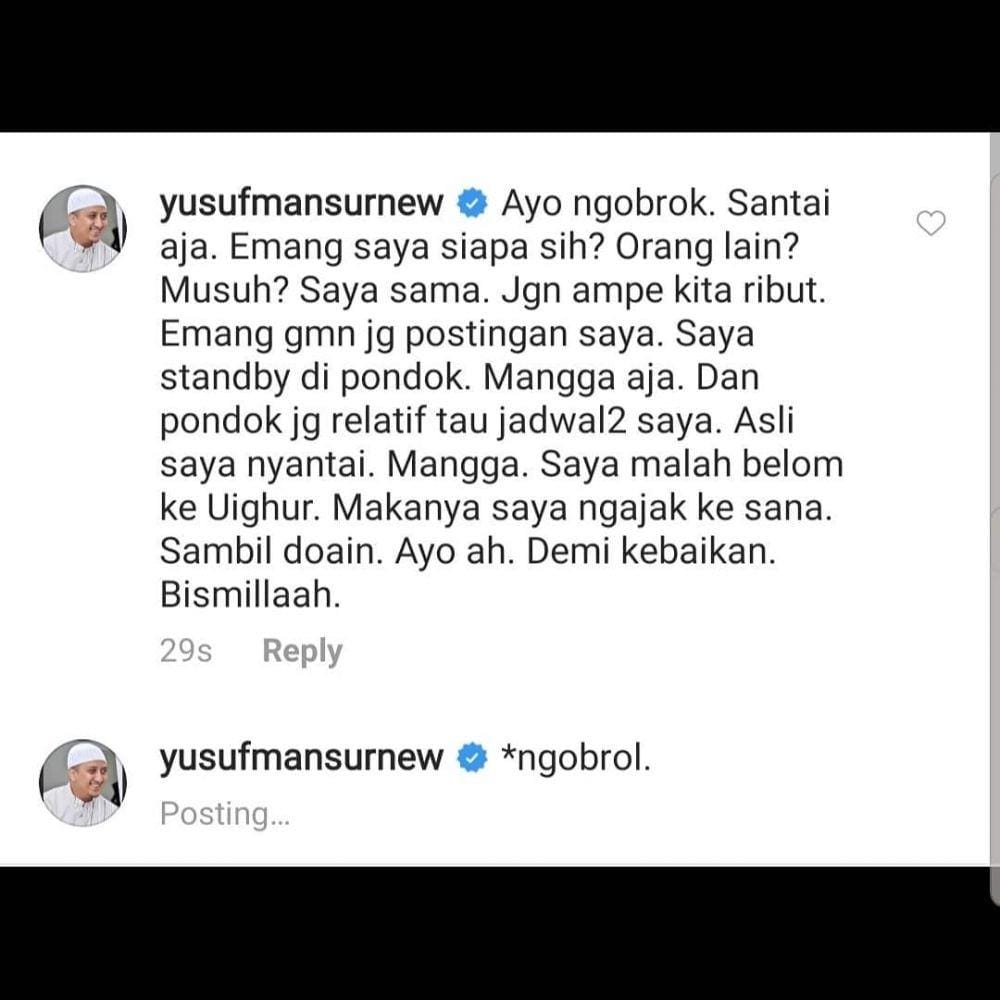 (Instagram @yusufmansurnew)