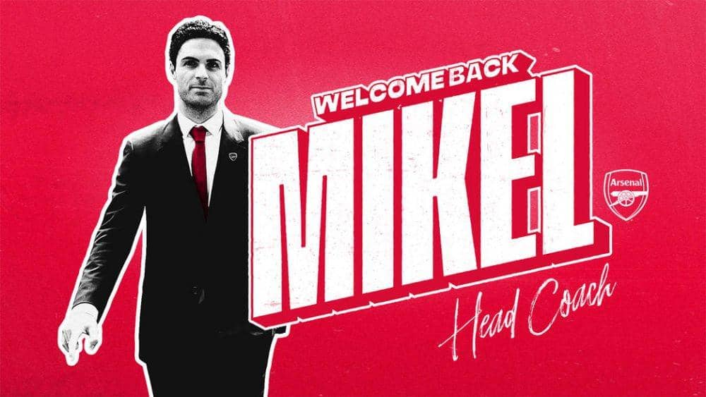 Mikel Arteta resmi diumumkan sebagai pelatih baru Arsenal, Jumat (20/12). Twitter/@Arsenal