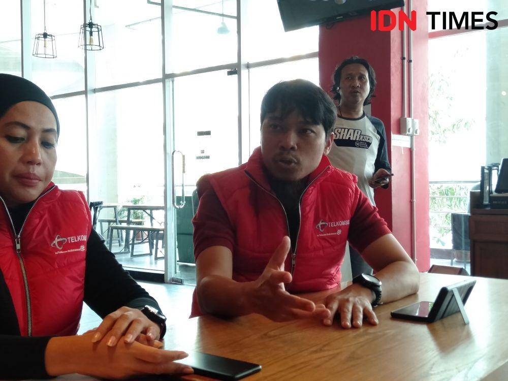Situasi konferensi pers Telkomsel menggelar Festival Poin di OPI Mall Palembang (IDN Times/Feny Maulia Agustin)