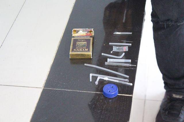 Barang bukti alat isap sabu yang ditemukan dari RFP (dok Humas Kemenkumham Sumut)