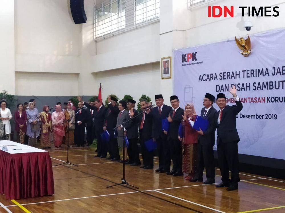 (Sertijab pimpinan lama ke pimpinan baru KPK) IDN Times/Aldzah Fatimah Aditya