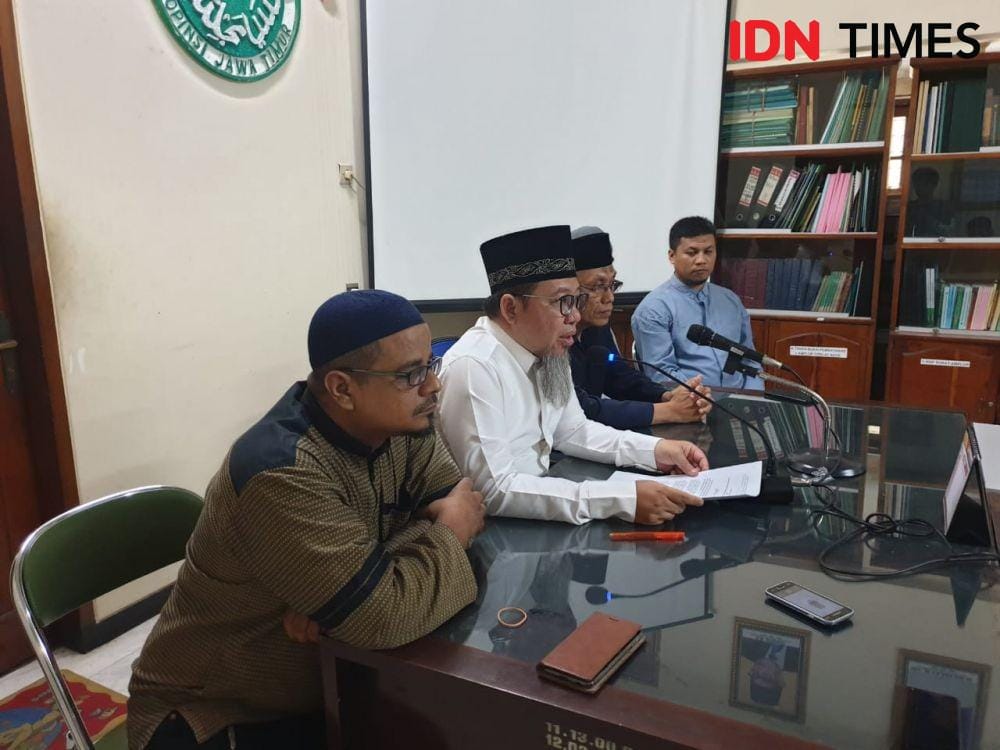Konferensi Pers MUI Jatim menyikapi isu diskriminasi terhadap etnis muslim Uighur di Xinjiang, Tiongkok, Jumat (20/12). IDN Times/Vanny El Rahman