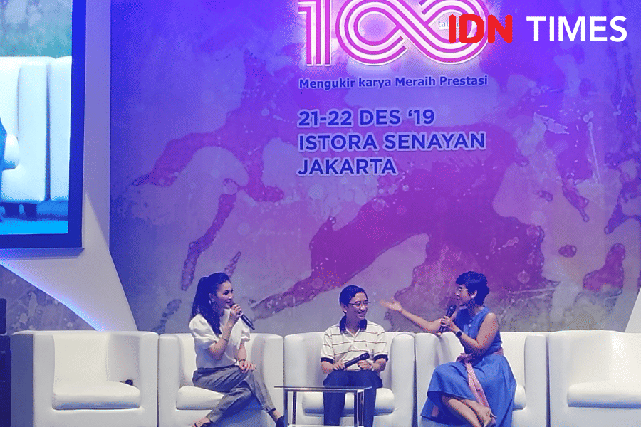 Sandra Dewi dalam acara 100 tahun RSCM. 21 Desember 2019. IDN Times/Klara Livia