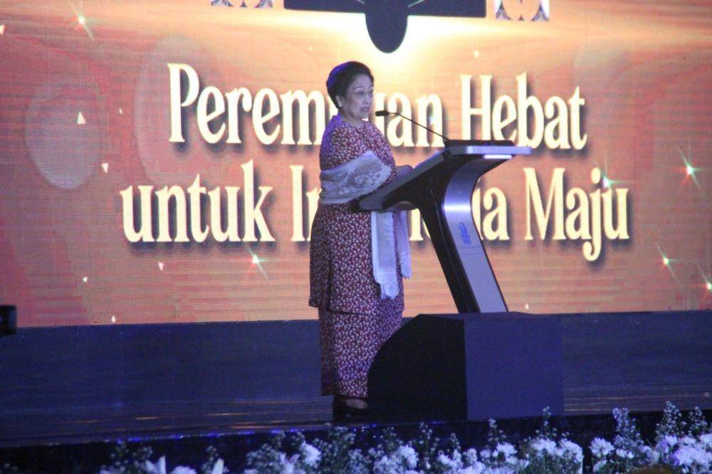 Ketua Dewan Pengarah Badan Pembinaan Ideologi Pancasila (BPIP) Megawati menghadiri  peringatan Hari Ibu, Jakarta, Minggu (22/12). (Istimewa)