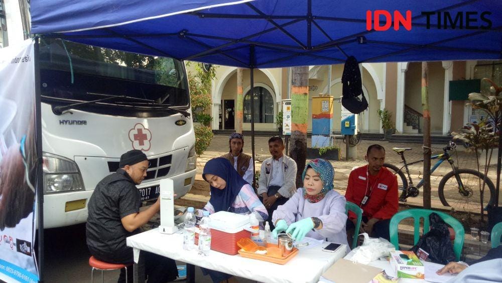 Kegiatan donor darah PMI Makassar, Minggu, 22 Desember 2019. IDN TImes/Asrhawi Muin