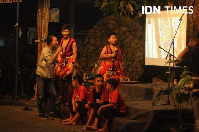 Atraksi senggakan dalam Reog Ponorogo di Bentara Budaya Yogyakarta, 21 Desember 2019. IDN Times/Pito Agustin Rudiana