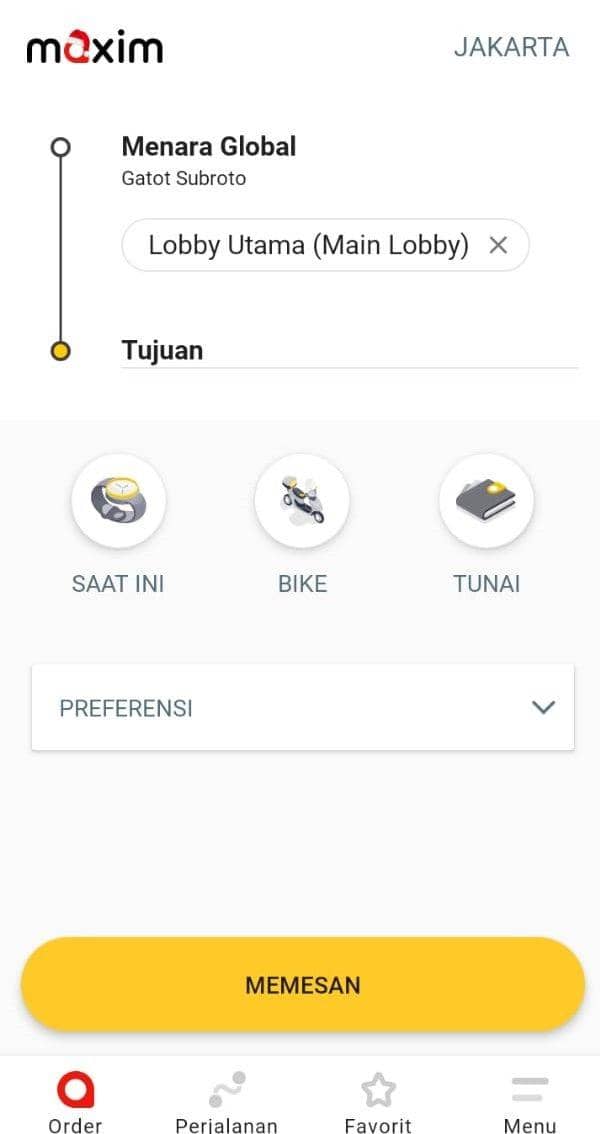 Ilustrasi aplikasi Maxim