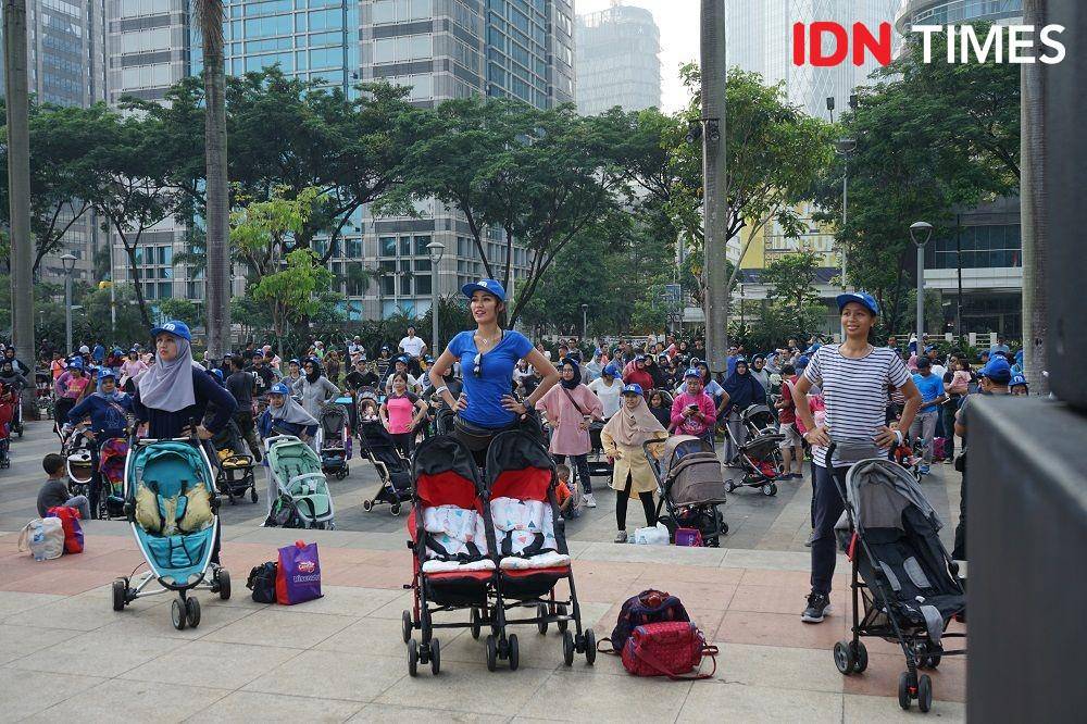 Get Fit With Stroller di Jakarta. 22 Desember 2019. IDN Times/Syarifah Noer Aulia