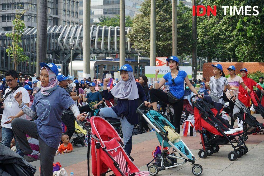 Get Fit With Stroller di Jakarta. 22 Desember 2019. IDN Times/Syarifah Noer Aulia