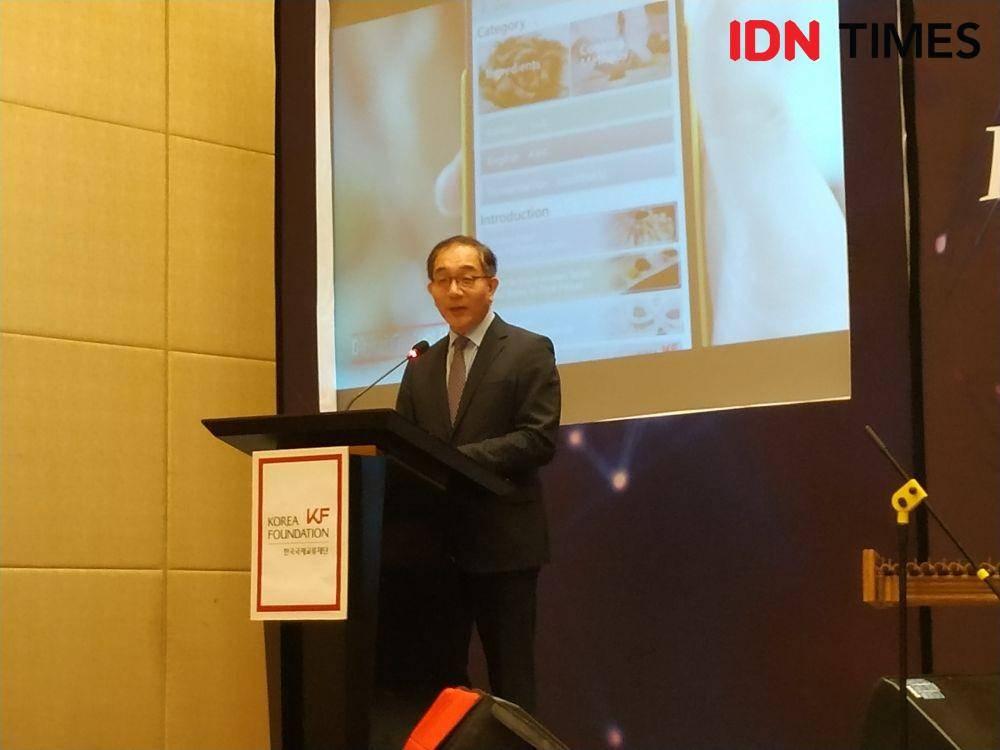 President of Korea Foundation, Dr. Geun Lee dalam 2019 KF Friends Network di Jakarta. 23 Desember 2019. IDN Times/Nadia Umara