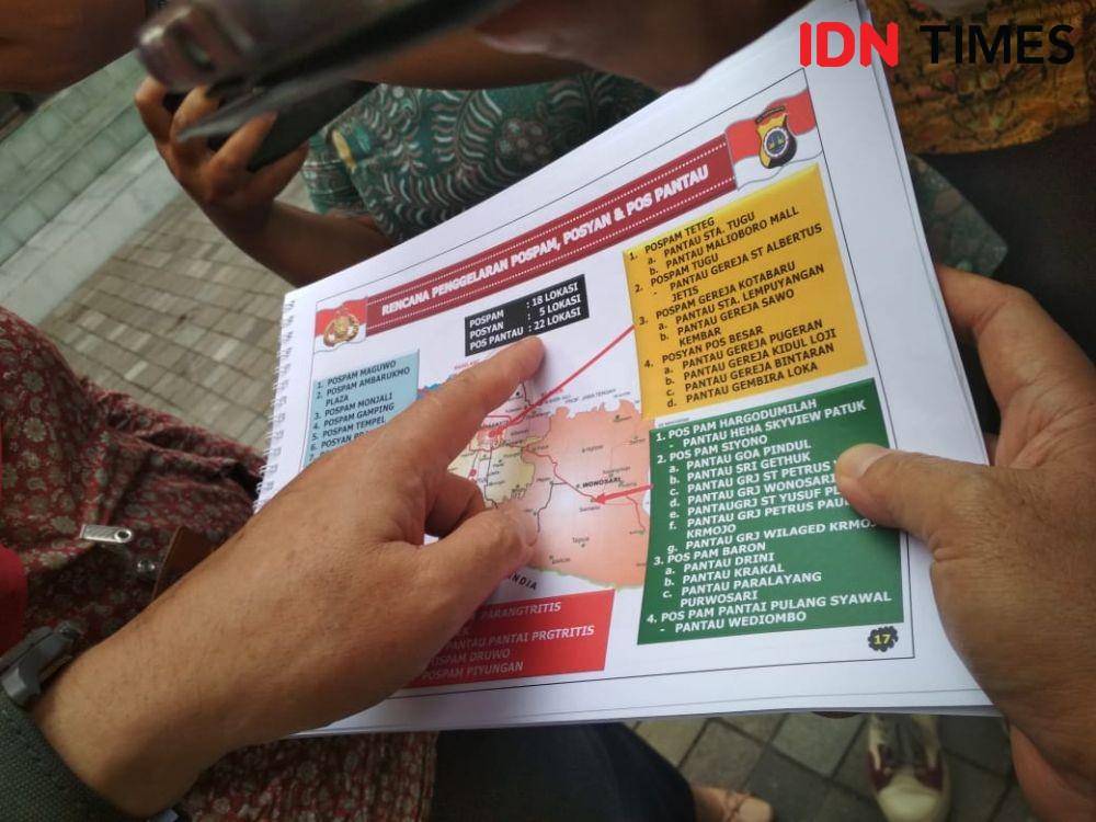 Data pos keamanan Polda DIY di Natal dan Tahun Baru IDN Times/Febriana Sinta