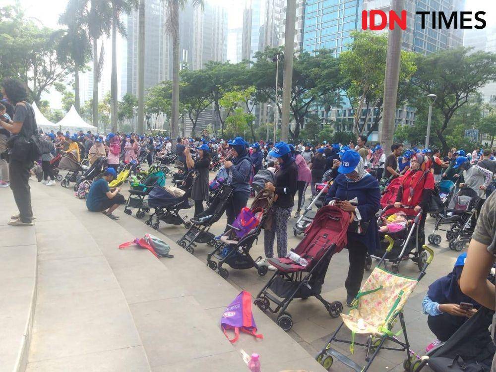 Get Fit With Stroller di Jakarta. 22 Desember 2019. IDN Times/Syarifah Noer Aulia