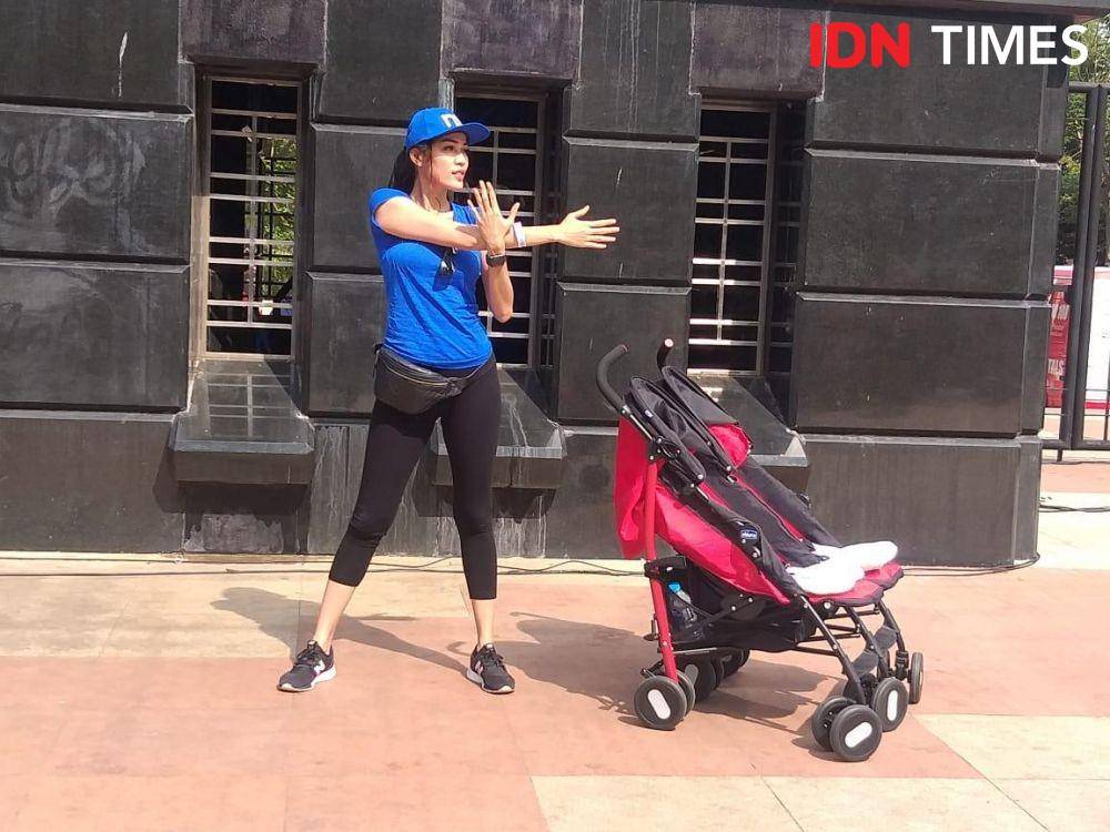 Get Fit With Stroller di Jakarta. 22 Desember 2019. IDN Times/Syarifah Noer Aulia
