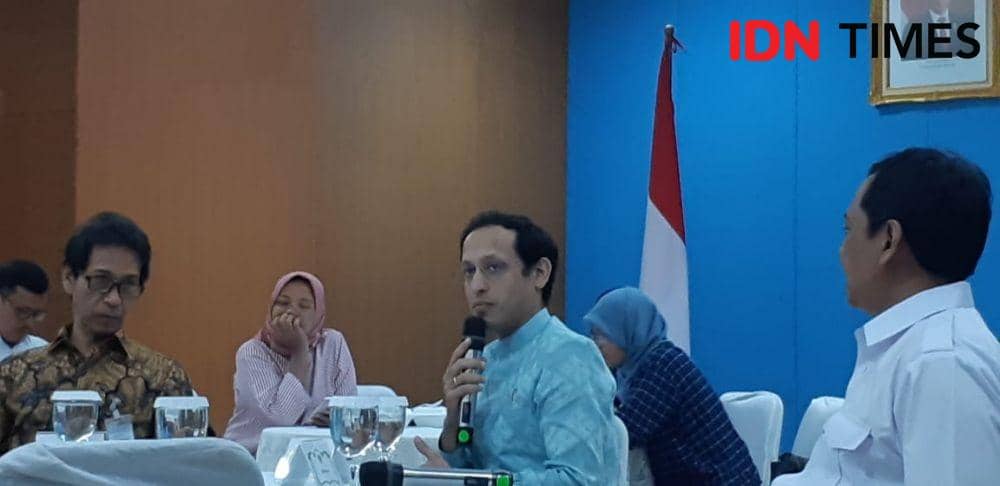 Temu media bersama Mendikbud Nadiem Anwar Makarim (IDN Times/Margith Juita Damanik)