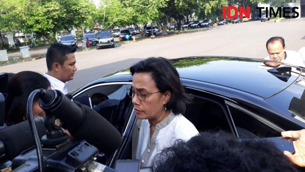 Menteri Keuangan Sri Mulyani memberikan keterangan pers di Kompleks Istana Negara, Jakarta Pusat, Senin 23 Desember 2019 (IDN Times/Teatrika Handiko Putri)