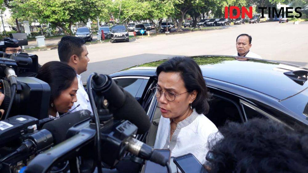 Menteri Keuangan Sri Mulyani memberikan keterangan pers di Kompleks Istana Negara, Jakarta Pusat, Senin 23 Desember 2019 (IDN Times/Teatrika Handiko Putri)
