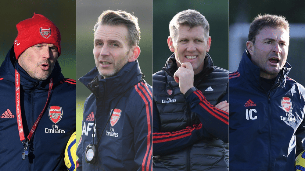4 asisten pelatih baru yang ditunjuk oleh Mikel Arteta di Arsenal. Arsenal.com
