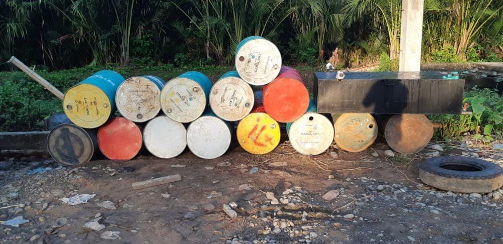 Tempat pengoplosan BBM di kawasan Kabupaten Pidie dan Pidie Jaya (Dok. IDN Times/Polda Aceh)