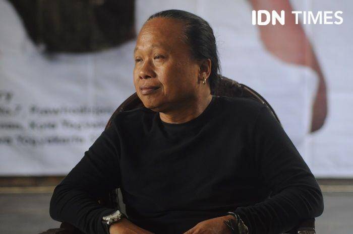 Perupa Klowor Waldiyono di Jogja Galery, Yogyakarta, 22 Desember 2019. IDN Times/Pito Agustin Rudiana