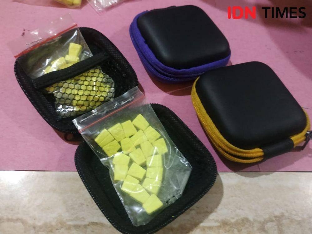 Sabu spongebob yang diamankan Polrestabes Surabaya. IDN Times/Fitria Madia