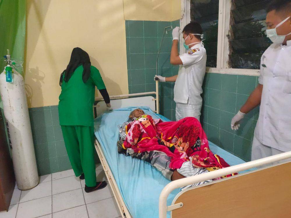 Opung Panggabean telantar kini dirawat di RS Bhayangkara Medan (Dok. IDN Times)