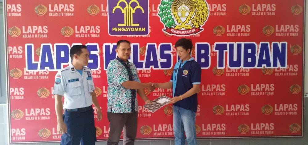 Petrus salah satu Napi di Tuban yang mendapatkan potongan masa tahanan sebanyak 15 hari. IDN Times/ Dok. Lapas Tuban