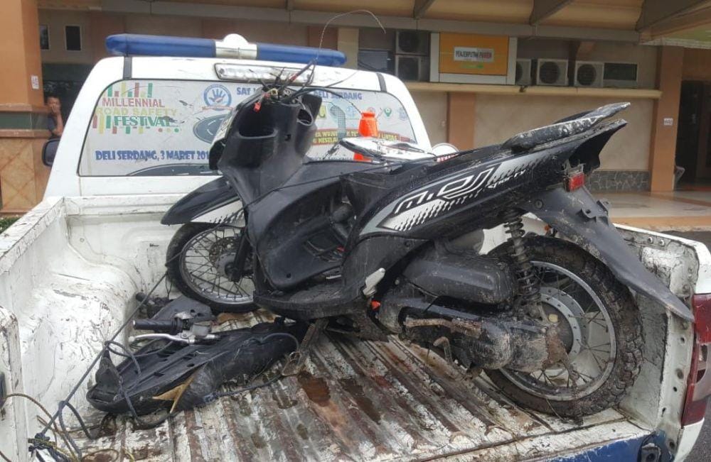 Kendaraan milik Brigadir Surianto yang tewas kecelakaan (Dok.IDN Times/istimewa)